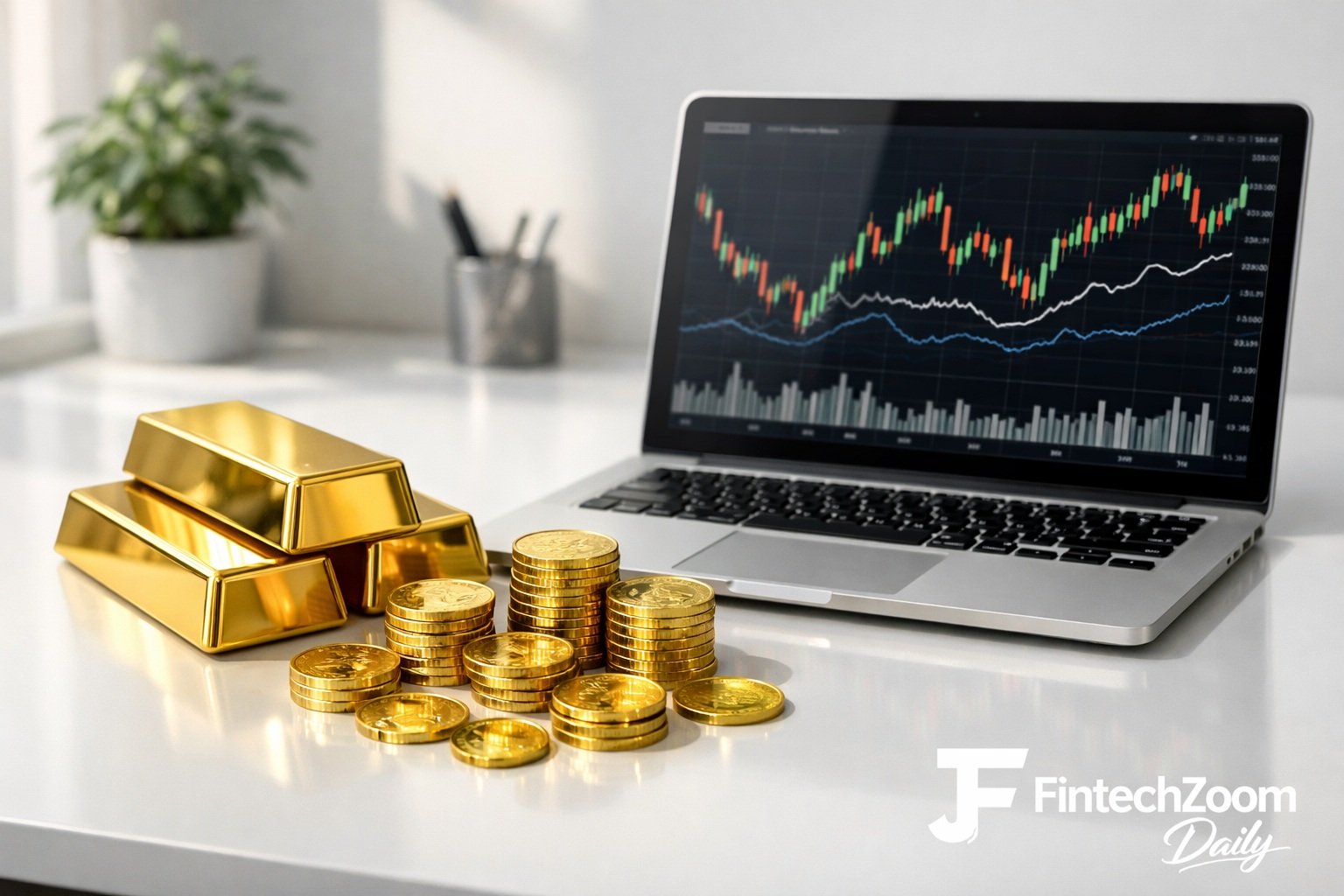 Gold price market analysis and investment concept